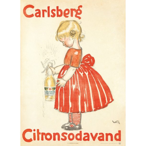 Retro Vintage Plakat - Carlsberg Citronsodavand, Valdemar Andersen 