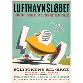 Retro Vintage Plakat - Lufthavnslbet, Arne Ungerman
