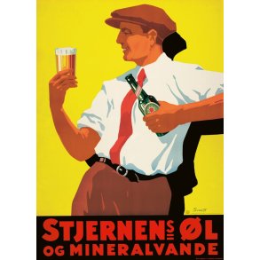 Retro Vintage Plakat - Stjernen's l Og Mineralvande