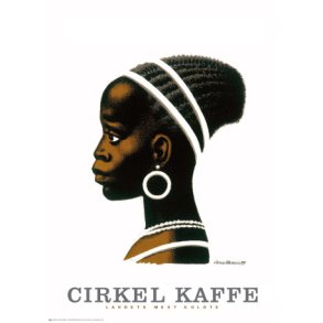 Retro Vintage Plakat - Cirkel Kaffe, Sikker Hansen 
