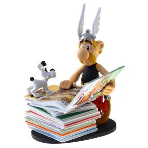 Asterix Figur - Asterix Og Idefix Med En Stor Stak Bger