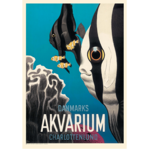 Retro Vintage Plakat - Danmarks Akvarium, Arne Ungermann - 62x86 cm