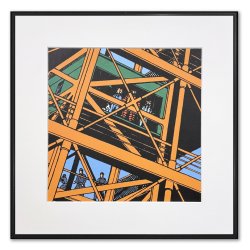 Tintin Billede - Raketrampe Med Tintin, Terry, Haddock Og Tournesol i Elevator 