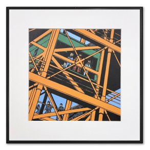 Tintin Billede - Raketrampe Med Tintin, Terry, Haddock Og Tournesol i Elevator 