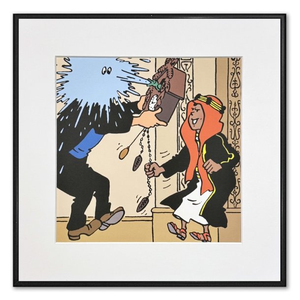 Tintin Billede - Abdallah Sprjter Vand I Hovedet P Haddock