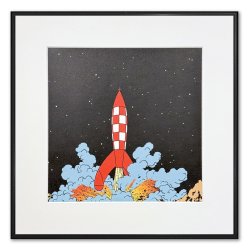 Tintin Billede - Raketten Lander P Mnen