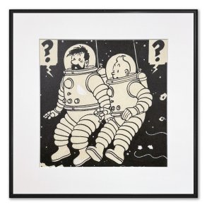 Tintin Billede - Tintin & Haddock I Rumdragter S/H
