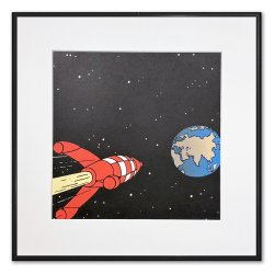 Tintin Billede - Raketten P Vej Tilbage Til Jorden