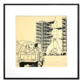 Tintin Billede - Mnejeep Ved Raketramperne S/H