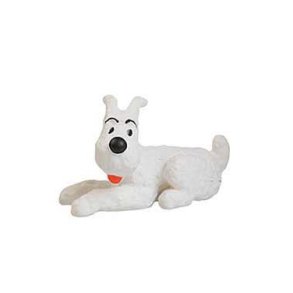 Tintin plastfigur - Terry liggende 4,5cm