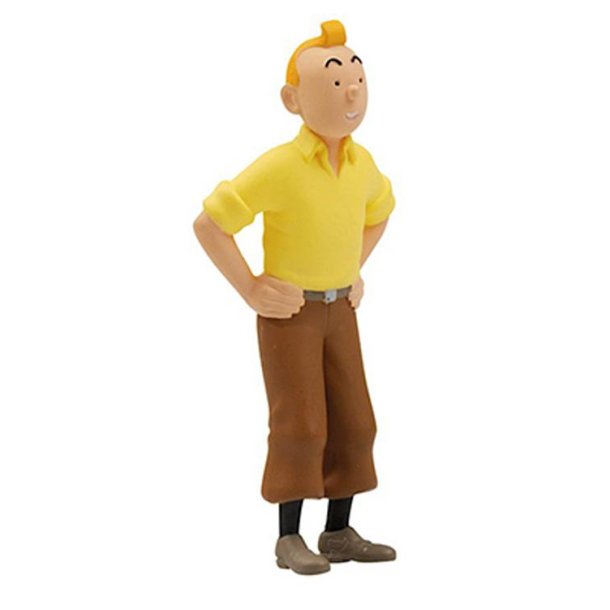 Tintin plastfigur - Tintin med hnderne i siden 9cm