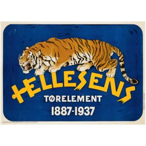 Retro Vintage Plakat - Hellesens Trelement, Gunnar Biilmann Petersen
