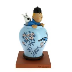Tintin &amp; Terry i Vasen - Resin Figur