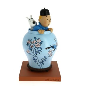 Tintin & Terry i Vasen - Resin Figur