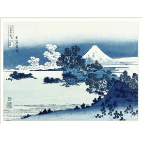 Retro Vintage Plakat - Mount Fuji Og Omgivelser