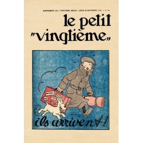 Tintin Plakat - Le Petit Vingtime n48 - De Ankommer
