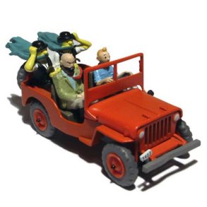 Model bil #44 Rd Willys Jeep - Bl boks