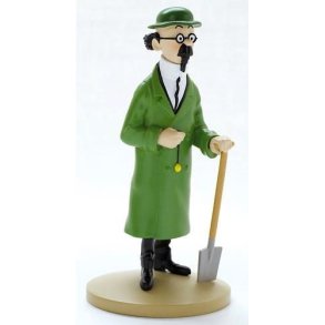 Tintin Figur - Tournesol Med Spade