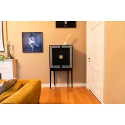 Art Deco Liqour Cabinet - Sort Barskab