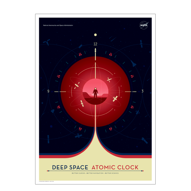 NASA Plakat - Atomic Clock