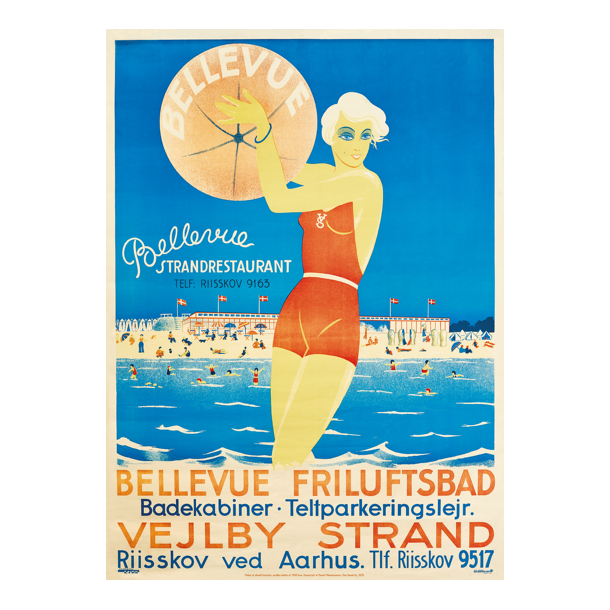 Bellevue Strand Aarhus Plakat
