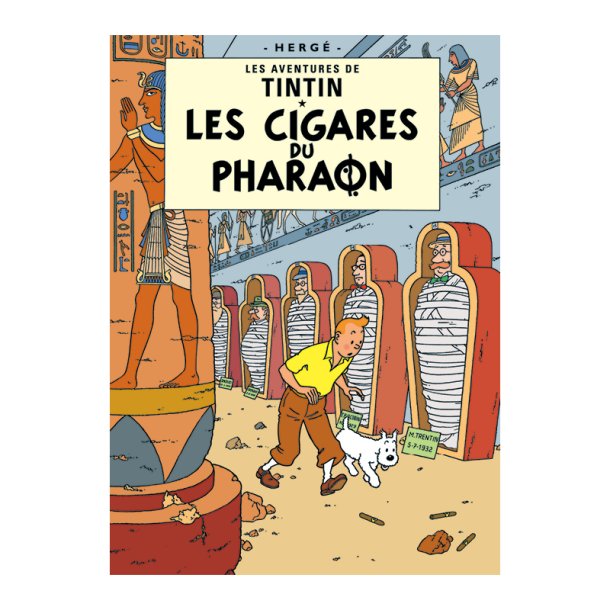 Tintin Postkort - Faraos Cigar