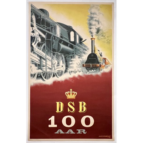 Original Plakat - DSB 100 AAR - Jubilumsplakat