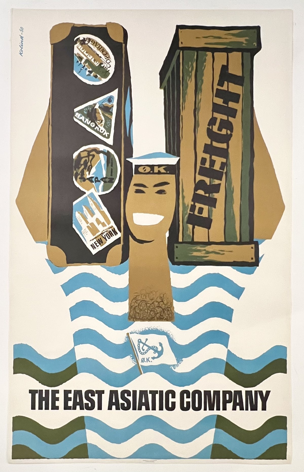 P&O PAQUEBOT Rf733 - POSTER HQ 40x60cm d'une AFFICHE VINTAGE