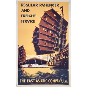Original Plakat - The East Asiatic Company Ltd. - Regular Passenger And Freight Service