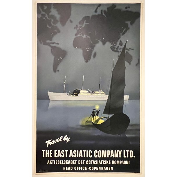 Original K Plakat - Travel By The East Asiatic Company LTD.