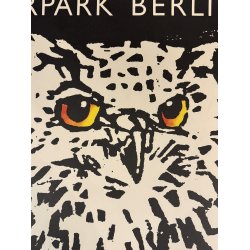 Original Vintage Plakat - Tierpark Berlin, Ugle 1977