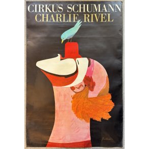 Original Vintage Plakat - Cirkus Schumann, Charlie Rivel - Ib Antoni 1967