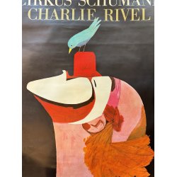 Original Vintage Plakat - Cirkus Schumann, Charlie Rivel - Ib Antoni 1967
