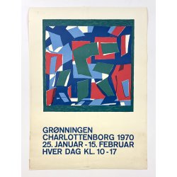 Original Vintage Plakat - Gr�nningen, Charlottenborg 1970