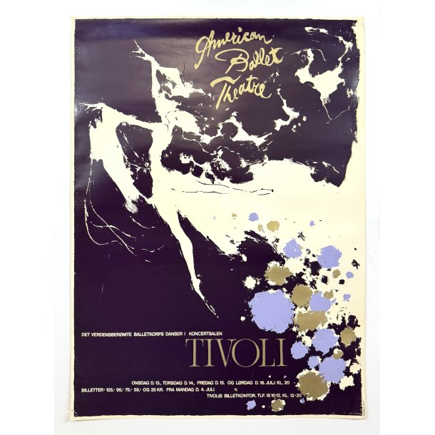 Original Vintage Plakat - American Ballet Theatre, Tivoli 1977