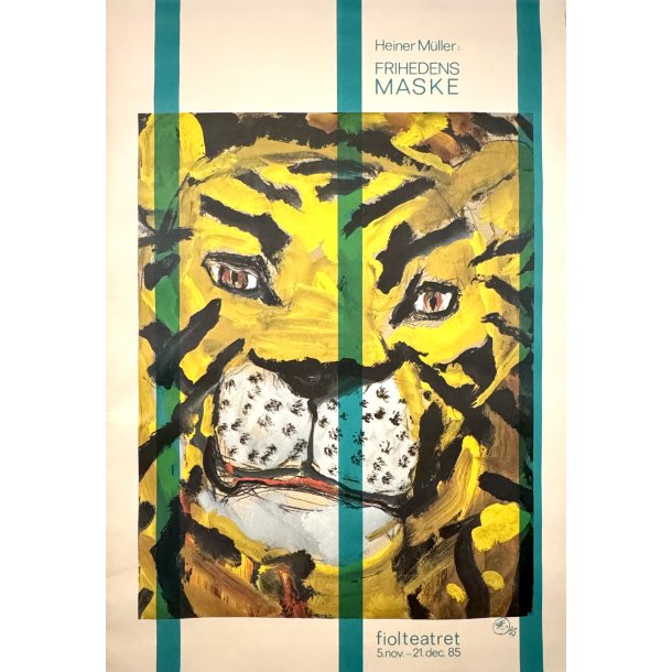 Original Vintage Plakat - Frihedens Maske, Fiolteatret 1985