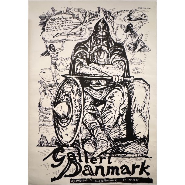 Original Vintage Plakat - Galleri Danmark, N�ste �rs Kunstnere 1977