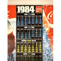 Original Vintage Plakat - Coca Cola Kalender 1984