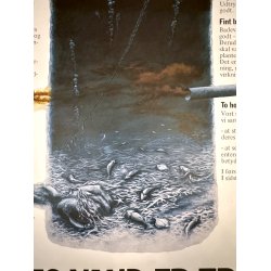 Original Vintage Plakat - Vores Vand Er Truet 1984