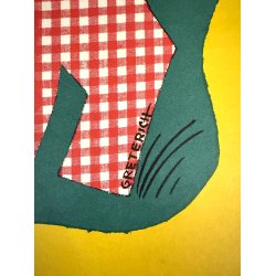 Original Vintage Plakat - M�lk Sm�r Ost, Mejerigtig Mad..! Grete Rich 1958