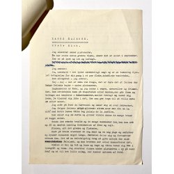 Original Tegning Og Manuskript Af Grete Rich - Langs Kajerne (ca1950)