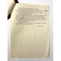 Original Tegning Og Manuskript Af Grete Rich - Langs Kajerne (ca1950)