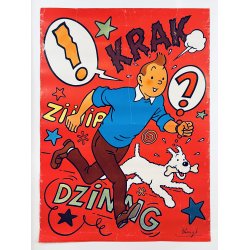 Original Tintin Plakat - Krak Ziiiip Dzinng 1970