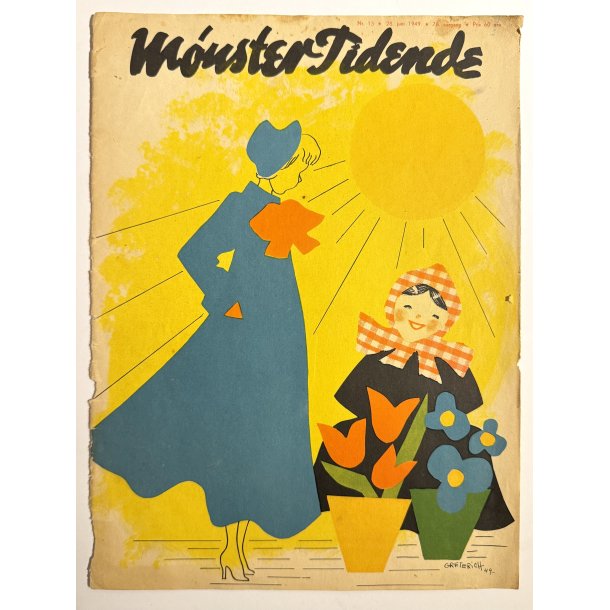 Original Vintage Bladtryk - Forside M�nster Tidende - Grete Rich 1949
