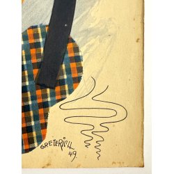 Original Vintage Bladtryk - Forside M�nster Tidende - Grete Rich 1949