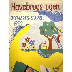 Original Vintage Plakat - Havebrugs-Ugen, Grete Rich 1952