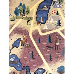 Original Vintage Plakat - Viborg, Jyllands Hjerte, Lyngens By (Ca 1950)