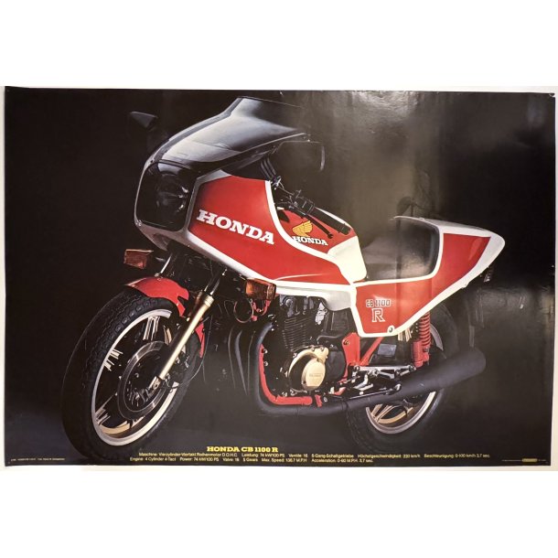 Original Vintage Plakat - Honda CB 1100 R (1981)