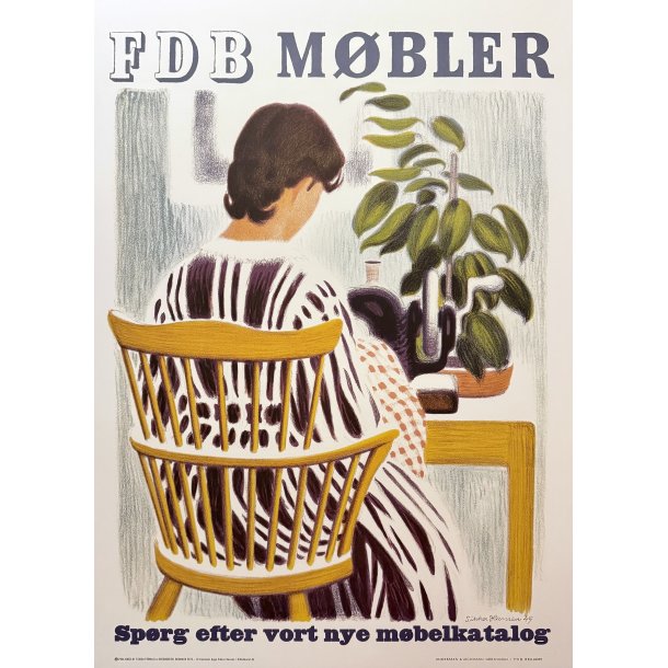 Retro Vintage Plakat - FDB M�bler, Sikker Hansen 1949