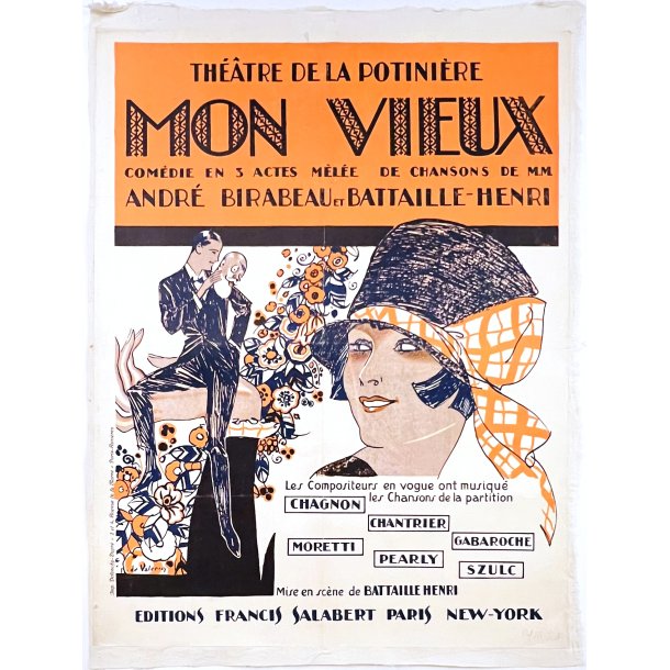 Original Vintage Plakat - Mon Vieux - Roger de Valerio - Paris 1924